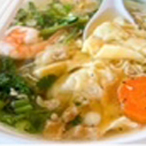 #2. Pork and Shrimp Wonton with Egg Noodle Soup