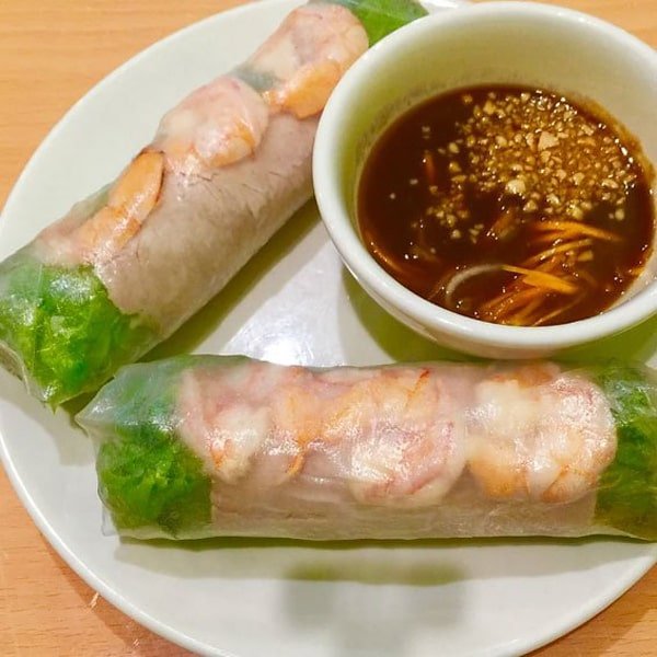 A3. 2 Summer Rolls: Vermicelli, Vegetable, Port & Shrimp rolled in Rice Paper