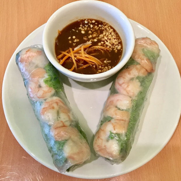 A4. 2 Sumer Rolls: Vermicelli, Vegetable & Fresh Shrimp rolled in Rice Paper