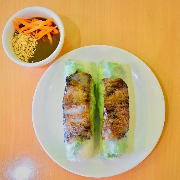 A7. 2 Sumer Roll: Vermicelli, Vegetable & Charbroiled Pork Rolled in Rice Paper