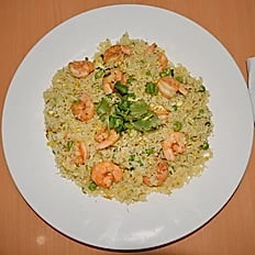 C15. Fried Rice Dish w Shrimp, Peas, & Egg